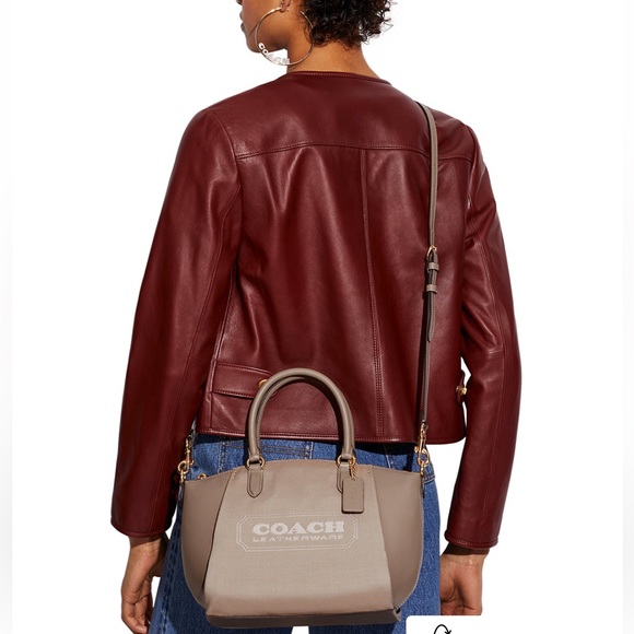 Coach Badge Jacquard Elise Satchel with Convertible Straps NWT - Picture 15 of 16